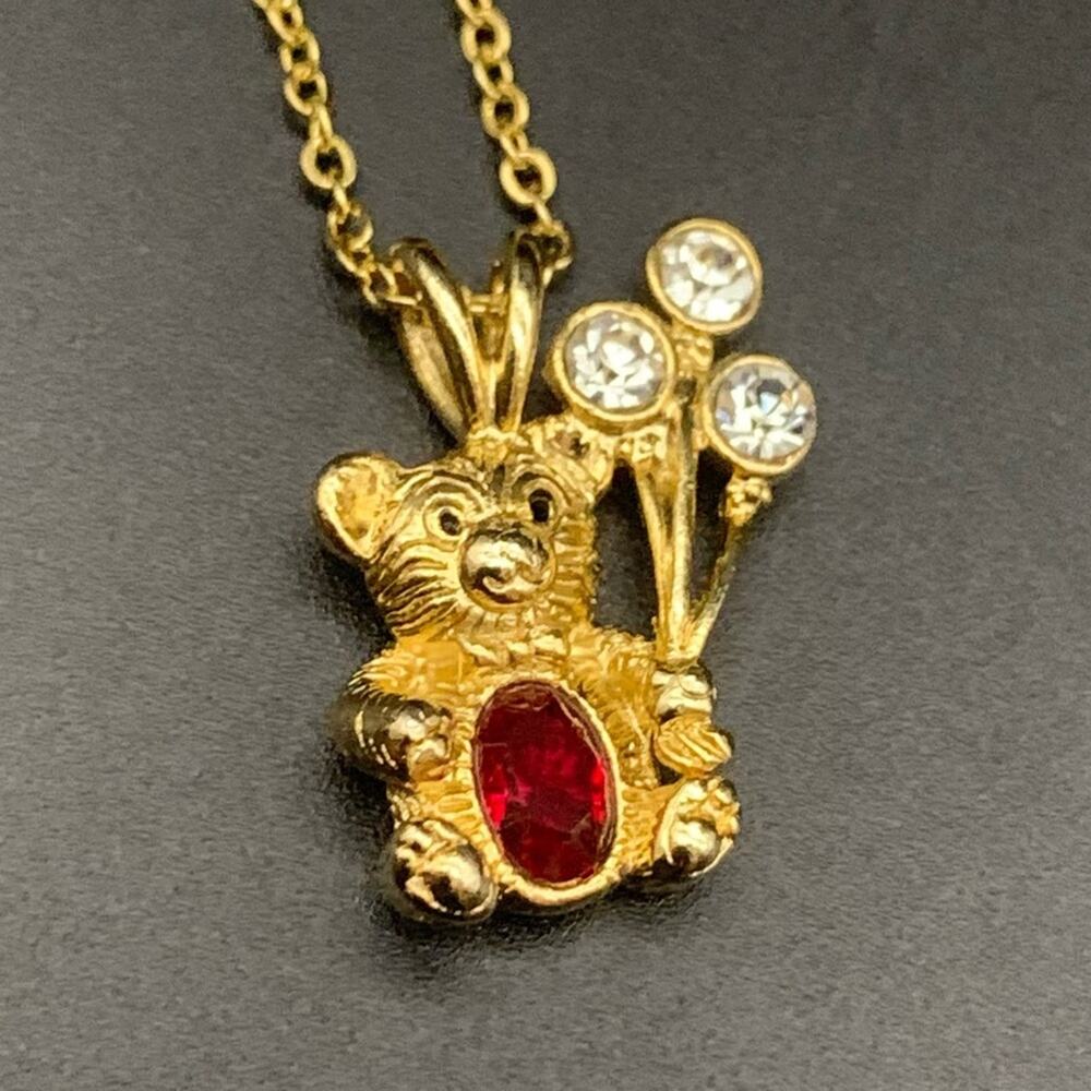 1999 Teddy Bear Pendant Necklace